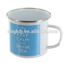 Factory Supply Low Price Customized Design Decal Beer Coffee Enamel Mugs